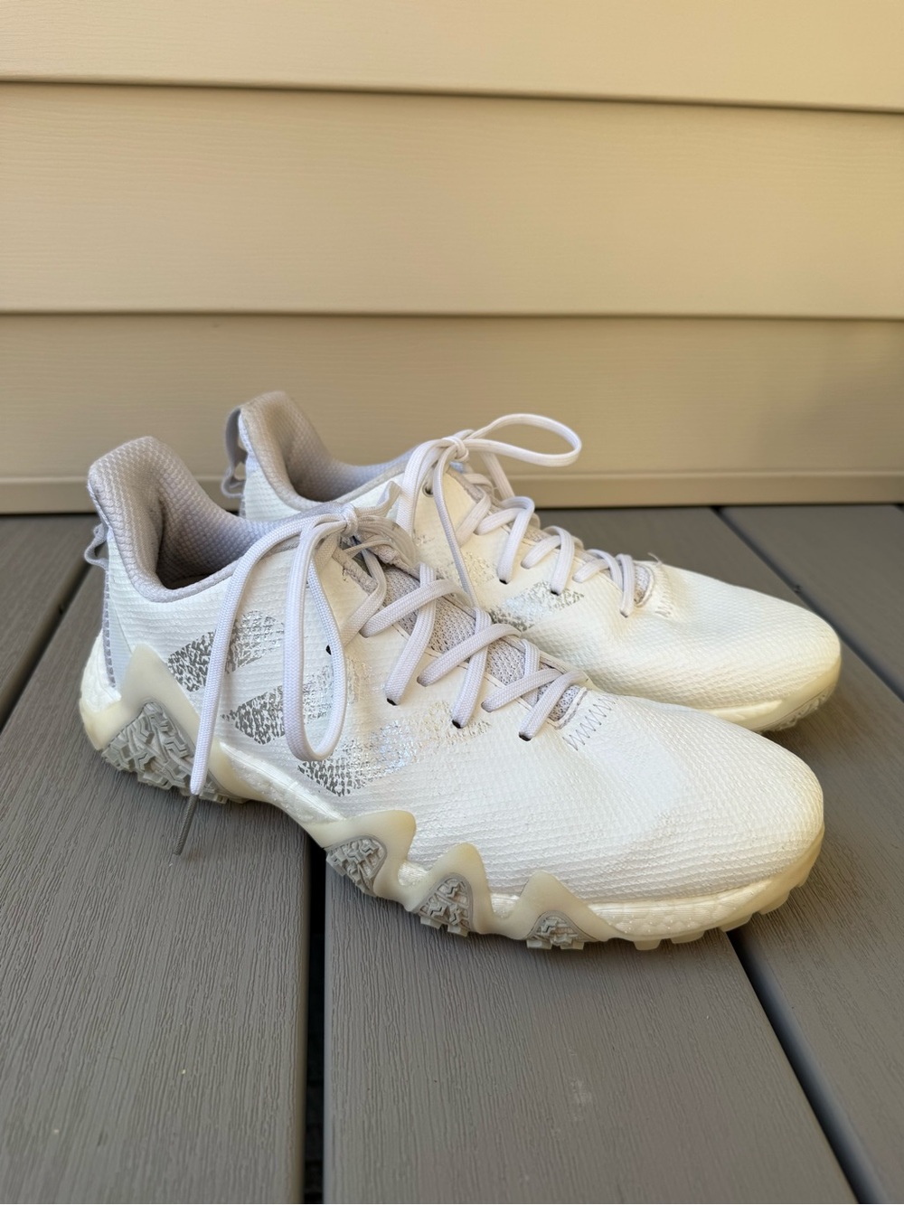 Adidas Codechaos Golf Shoes White Gray Boost Spikeless Men’s Size 10 GX3932